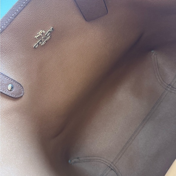 Coach F36658 Signature Reversible PVC City Tote Brown - Picture 9 of 11